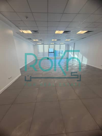 Office for rent, finished with air conditioning, 88 sqm, directly on the axis - Al Bustan Street in the heart of Sheikh Zayed