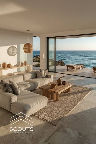 Chalet for sale as an investment at the old price, immediate delivery, fully finished with furniture, appliances, and air conditioning, first row by