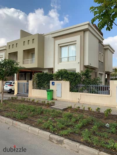 Great opportunity to rent a fully finished and fully furnished twin house with all appliances in a fully serviced and inhabited compound at Cairo feas