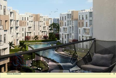 Penthouse for sale in Tabiaa Compound. Live nature in a fully serviced compound on Al Wahat Road, opposite the entrance to 6th of October City, steps