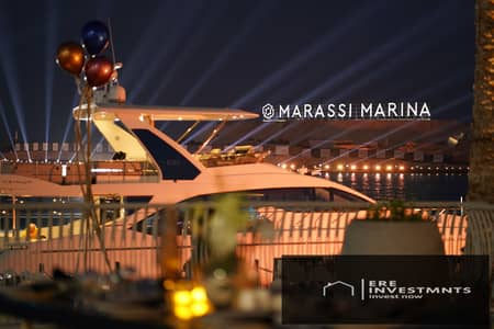 شاليه مميز جدا بفيو مباشر علي المارينا جاهز للاستلام للبيع في مراسي مارينا اعمار الساحل الشمالي