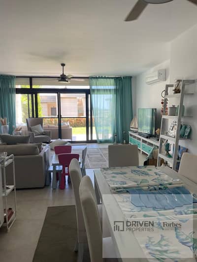 شاليه بجاردن 3 غرف للايجار في سوان لاك راس الحكمه Swan Lake Ras El Hekma الساحل الشمالي North Coast