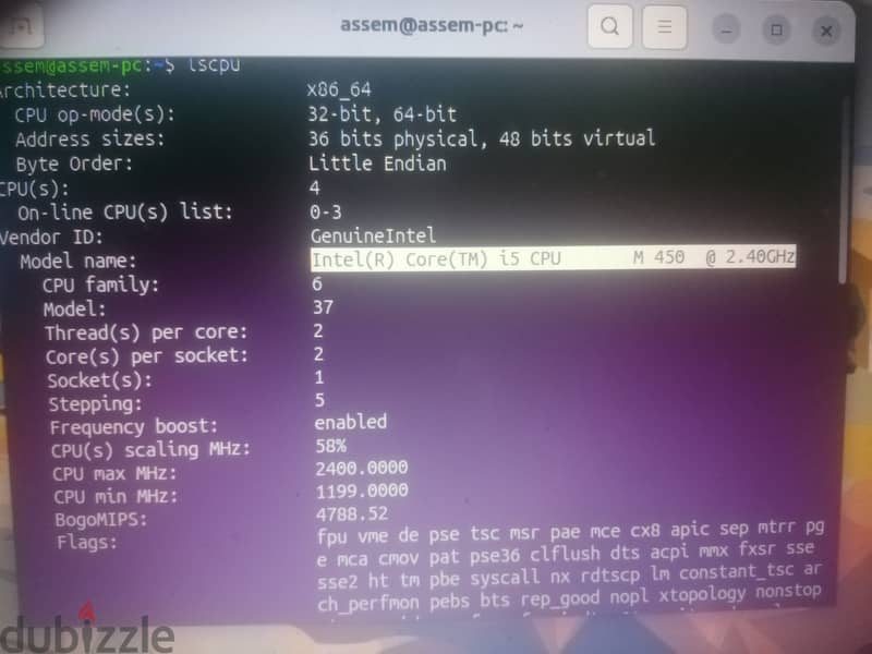 Fujitsu ah530 core i5 7