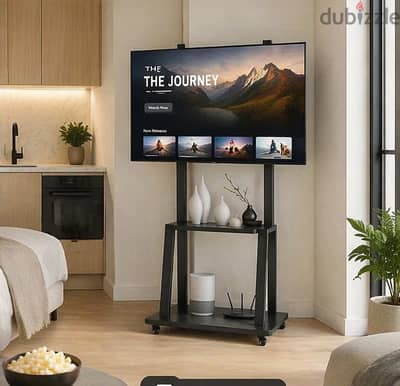 Movable TV Stand for 70 Inch Screens with Adjustable Height 70 / 65/55