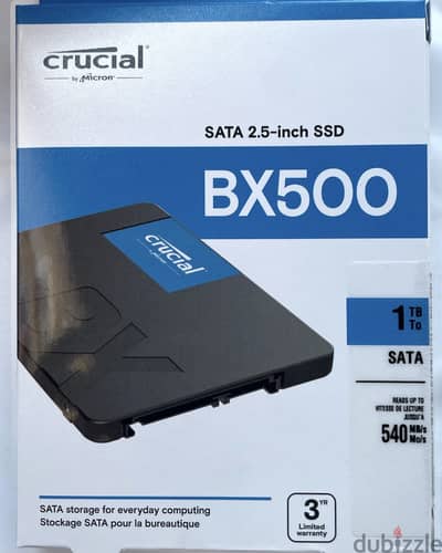 SSD Crucial BX500 1TB - هارد ديسك جديد