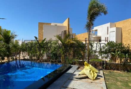 ground Chalet With Private Pool  Fully finished and furnished for sale in Seashell North coast