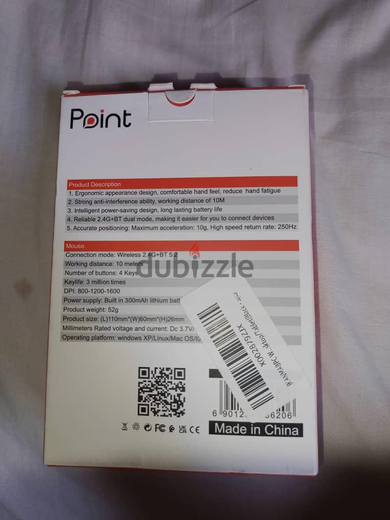 Point wireless mouse with LED lights 1