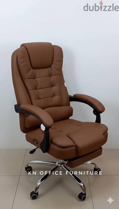كرسى مدير متحرك جلد مستورد عالى الجوده من شركة kn office furniture