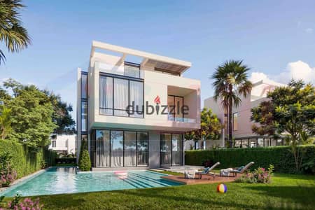 فيلا Twin House للبيع (مباني 486 م + الجاردن 225م) برج العرب - كومباوند Malaaz