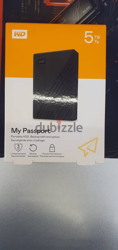 Wd my passport 5tb usb3 external hdd هارد خارجي