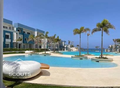 شاليه صف اول على البحر دايركت متشطب Fully Finished بالتكييفات للبيع فى فوكا باى Fouka bay الساحل الشمالي North Coast راس الحكمه بقرب هاسيندا Sea Shore
