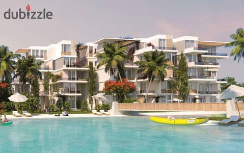For sale with the lowest down payment: fully finished chalet with full sea view in the best location on the North Coast, Sidi Abdel Rahman.