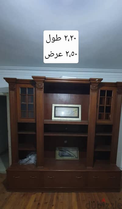 مكتبة كبيرة خشب زان للببع