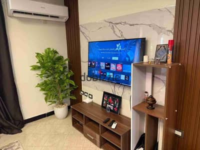 Furnished apartment for rent in Madinaty with a private garden and a private entrance