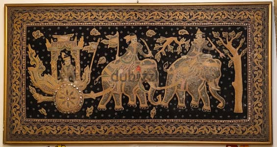 برواز أسيوي أنتيك نادر بحالة ممتازة 170×90