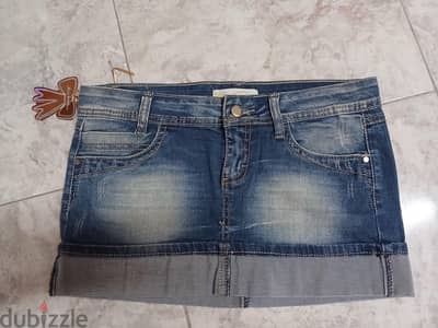 mini denim skirt