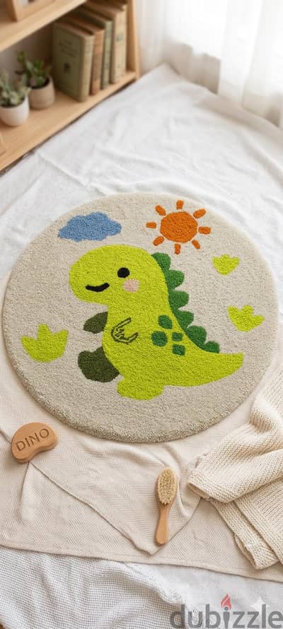 Hand Tufted Custom Dino Rug