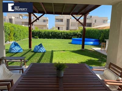 شالية بجاردن متشطب للبيع في هاسيندا الساحل الشمالي متشطب بالفرش جاهز للمعاينة