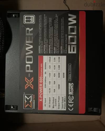 Xigmatik power supply 600W +80+