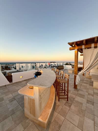 Sea View Penthouse for Rent in Bianchi – Sidi Abdelrahman | Private Rooftop & Modern Finish