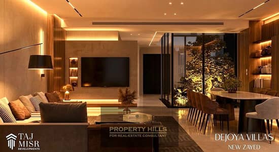Independent villa for sale in De Joya New Zayed - directly on the desert road in front of Sphinx Airport | next to Emaar, Sodic, and Aura