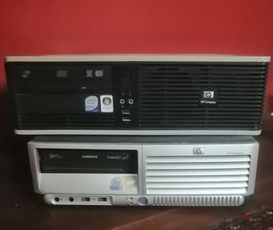 عدد ٢ جهاز كمبيوتر  hp رام 1 جيجا بدون هارد