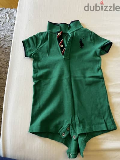 Green Polo Onesie for Baby