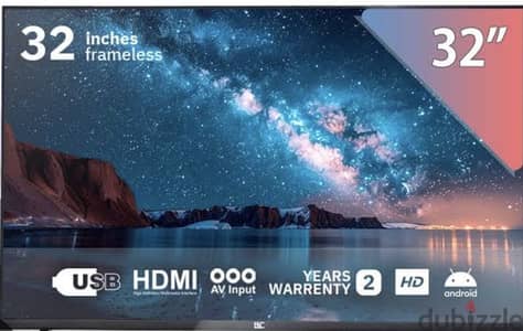 ELC 32 Inch Frameless HD Smart LED TV, ATV, Black