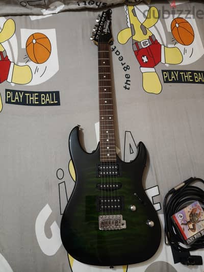 Ibanez Gio GRX70QA + Padded Gig Bag, Strap, and Cable
