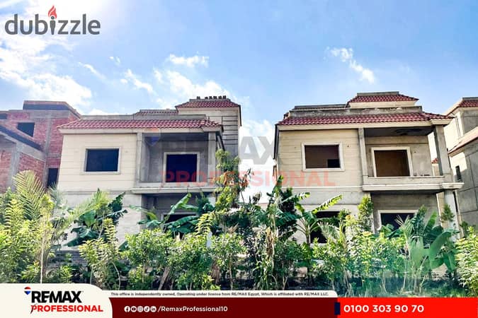 **Full finishing at the lowest price in the market, delivery within 3 months, standalone villa for sale in Smouha