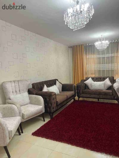 For sale, a great apartment in Madinaty B11, area 133 meters, 3 rooms + 2 bathrooms, floor: fifth, park view, special finishing, sale includes furniture and no appliances