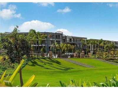 Q villa ground overlooking lake delivered with installments prime location in Taj city shalya compound