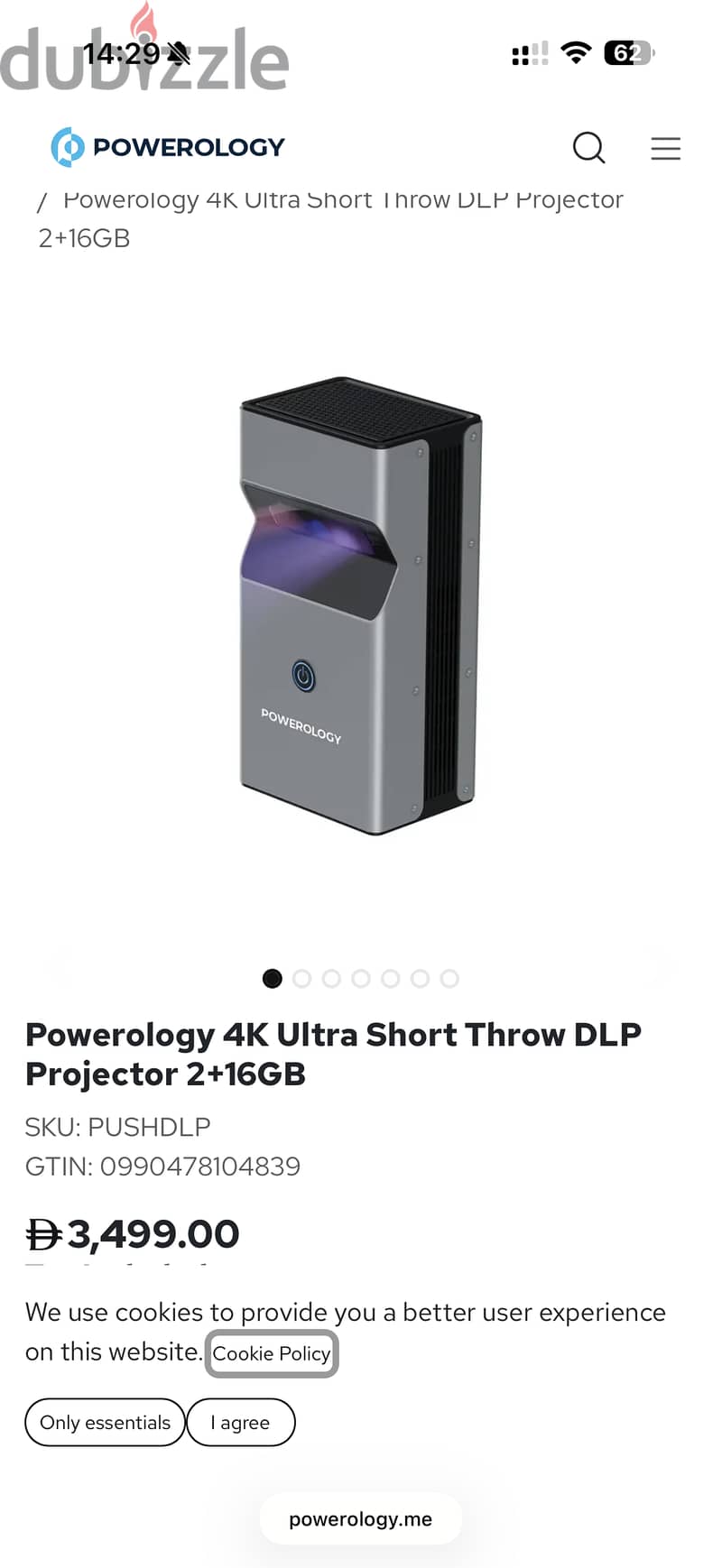 Powerology Ultra Short Throw DLP Projector. 4