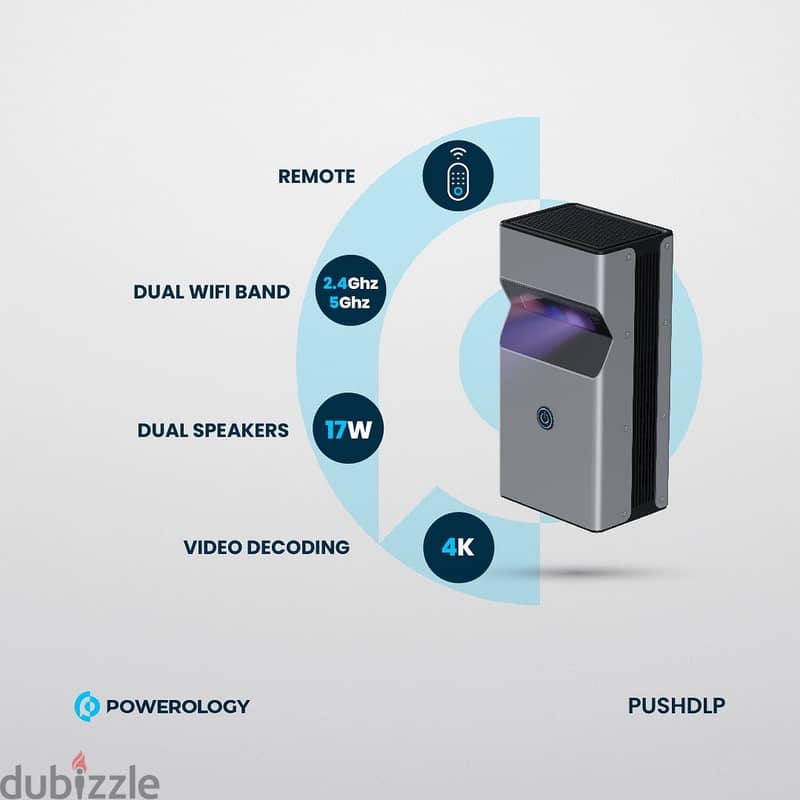 Powerology Ultra Short Throw DLP Projector. 5