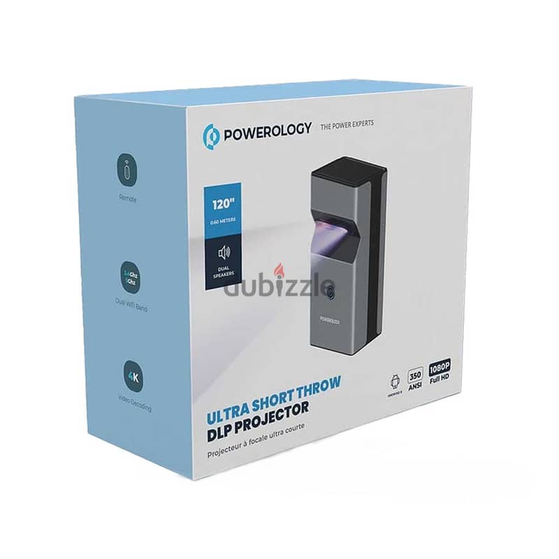 Powerology Ultra Short Throw DLP Projector. 7