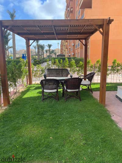 شاليه ارضي روعة في جولف بورتو مارينا علي ال pool مباشرة