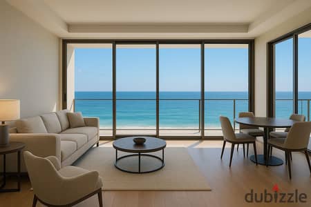 Fully finished chalet with a panoramic sea view for sale, with only 10% down payment and a special discount, in the most prestigious resort in the hea