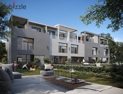 Two-bedroom apartment with a garden for sale in the Sixth Settlement, with installments over 10 years, minutes from the American University.