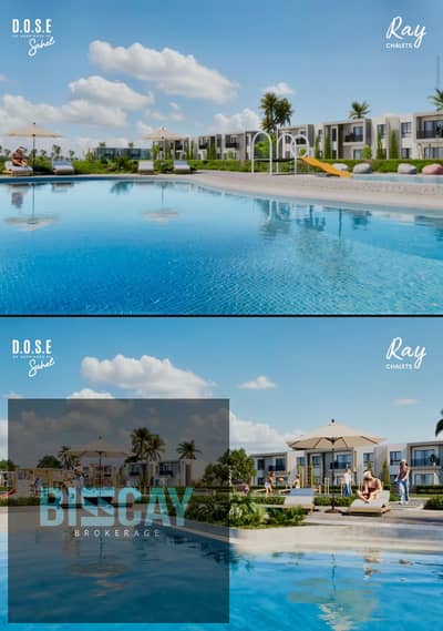 Chalet for sale in a prime location on the North Coast, fully finished, with the longest payment plan, double view and landscape.