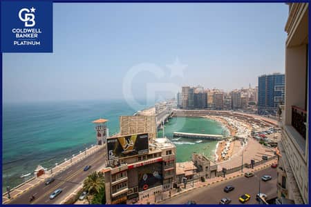 شقة للبيع 515 م ستانلي (  قمراية رشدي ) - فيو بحر مباشر