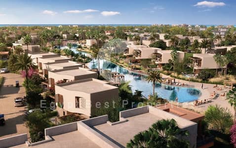 شاليه غرفتين نوم للبيع  متشطب بالكامل والتكيفات فى الساحل الشمالى اطلاله على البحر  بمقدم 5% مقدم فى رمله