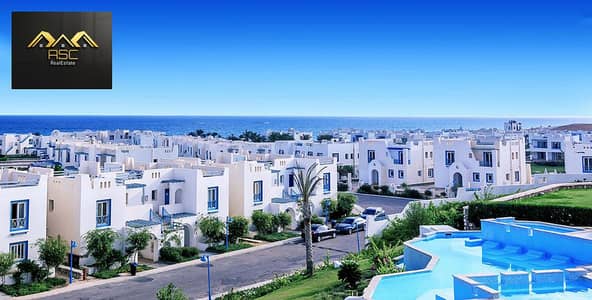 شاليه كورنر 3 غرفه مرحلة باروس هايتس للبيع فى ماونتن فيو الساحل الشمالى راس الحكمه  فيو حمام سباحه 400متر من البحر وبجوار جريك ايلاند و الدبلو دور اول