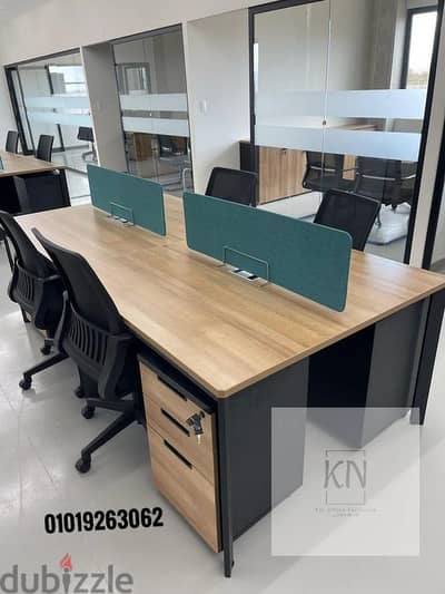 وورك ستيشن خليه عمل خشب mdf اسباني وحدات كول سنتر _ desk #خلايا عمل