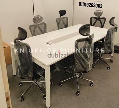 ترابيزة اجتماعات خشبMdfاسباني ميتينج رومMeetingroomMeetingtabeمقاس ١٨٠