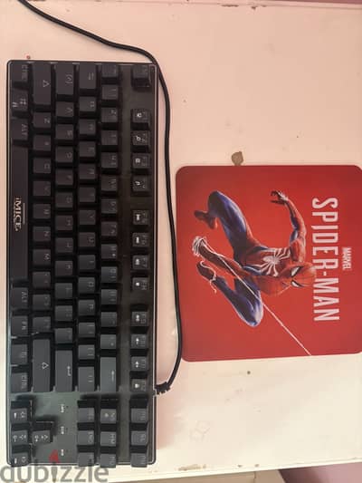 I mice blue switch keyboard and mouse pad