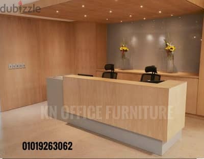 كاونتر استقبال خشب mdf اسباني مستورد مقاس 120سم 3دارج  اثاث مكتبي