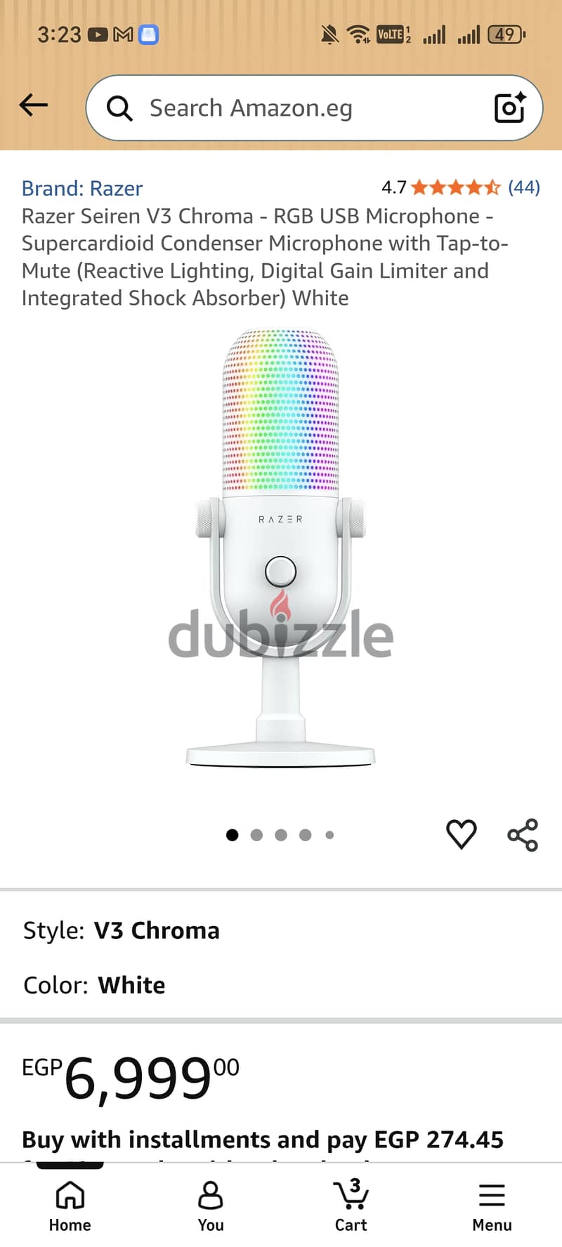 Rather seiren v3 chroma / gaming mic 3