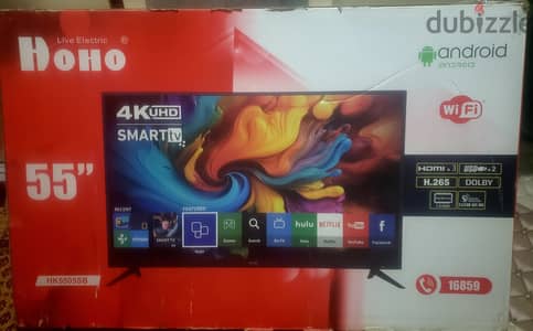 شاشة هوهو 55 بوصة 4k سمارت اندرويد
