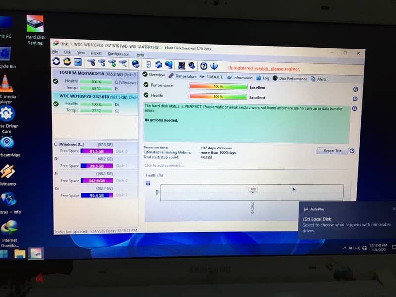 Slim WD  Blue HDD 1tb 8