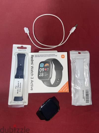 Redmi Watch 3 Active + ريدمي 3 اكتف + 2 ستريب هديه